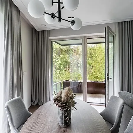 Spacious Luxury W/river View/terrace Paupys Apartment