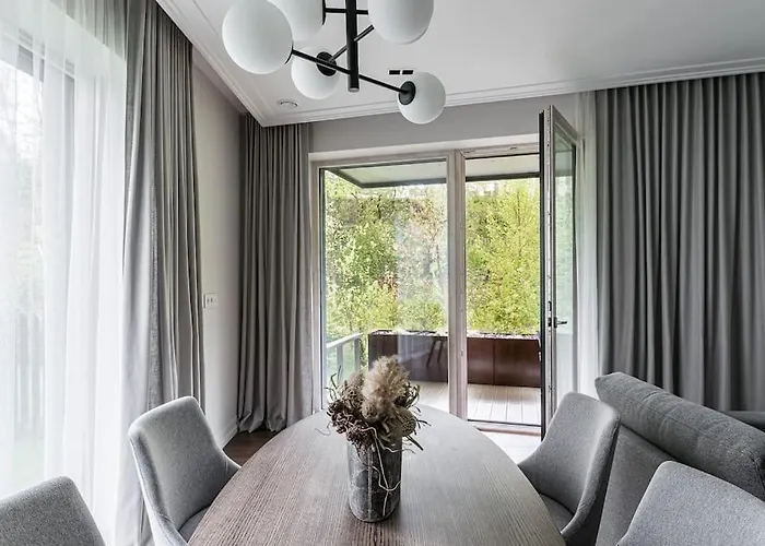 Spacious Luxury W/river View/terrace Paupys Appartement